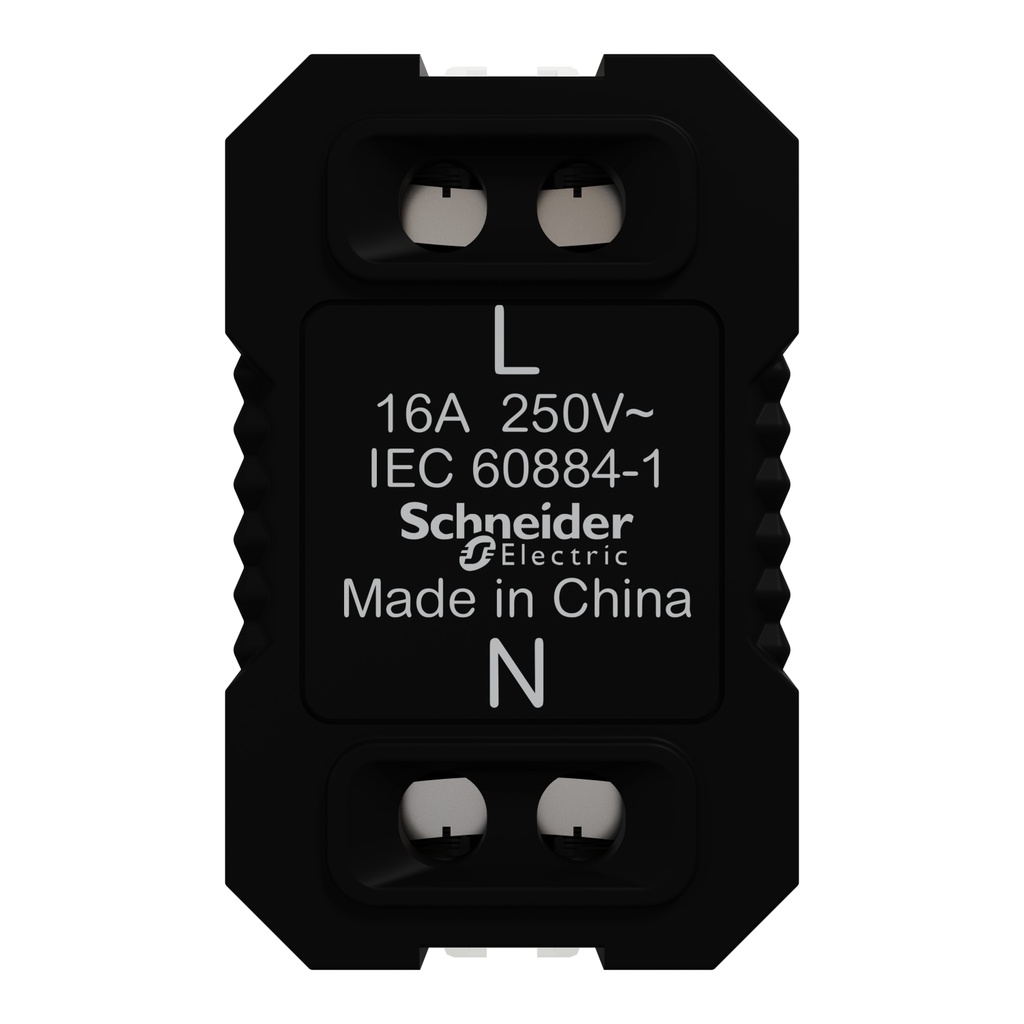 Schneider Electric Miluz E Universal Socket,16A, 250V, 2 Pin, 1 Module, White