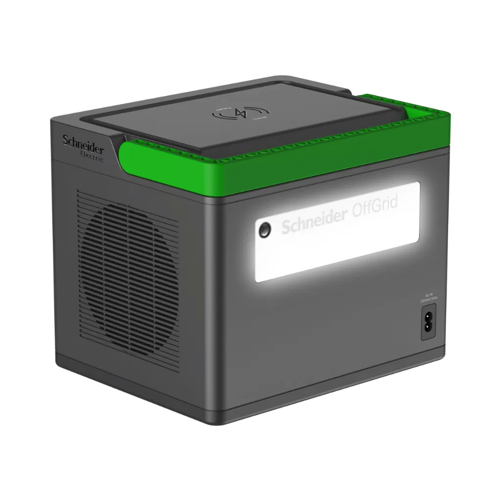 Schneider Electric OffGrid Portable Power Station 330, 230V, 332Wh Lithium-ion, LCD, 2 CEE 7/3 Schuko Outlets, Sinewave, 3 USB-A, 1 USB-C, Wireless Charger.webp