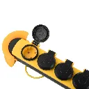 iLock Waterproof Proffissional Power Strip 4 Outlet Socket 5 Meters Rubber Cable IP44.webp