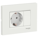 Schneider Electric Miluz E Doorbell Buzzer, 2 Module, White
