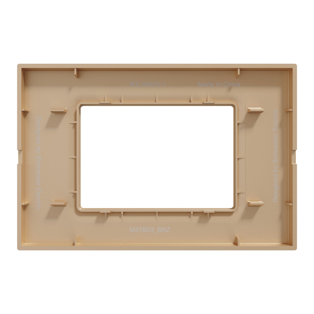 Schneider Electric Miluz E Cover Frame, 3 Gang, Bronz