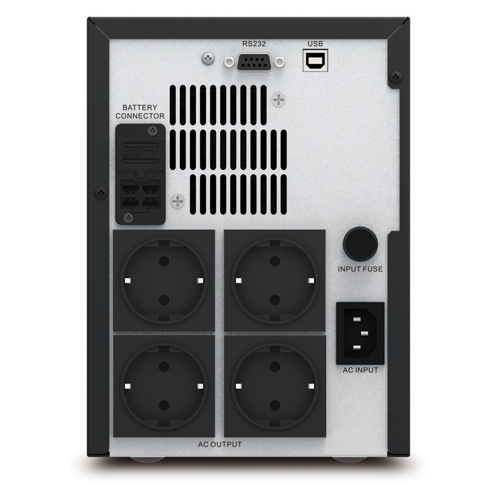 APC Easy UPS 1 Ph Line Interactive, 1000VA, Tower, 230V, 4 Schuko CEE 7 Outlets, AVR, LCD