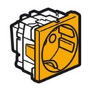 Legrand German Socket Arteor 16 A 2P+E shuttered - 2 modules - orange