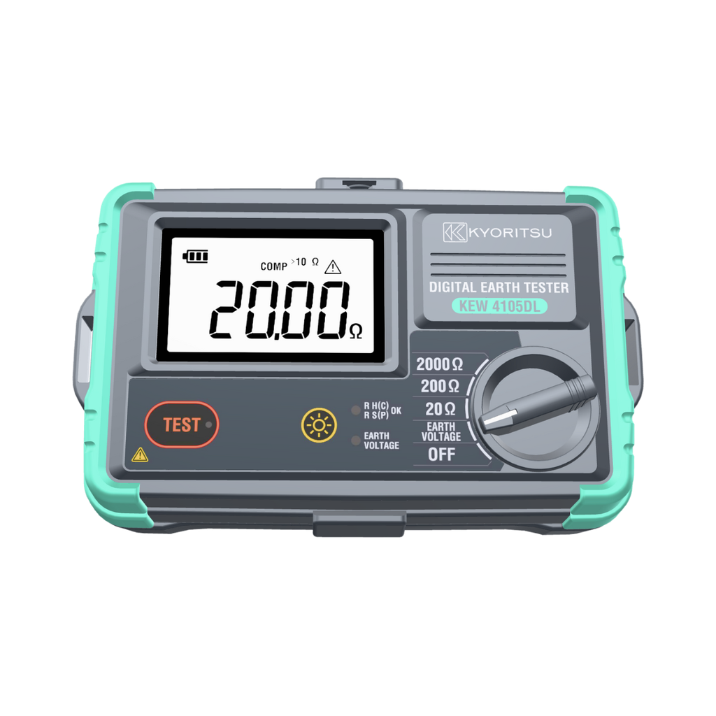 Kyoritsu Dust & Waterproof Earth Resistance Tester 0.01-2000Ω + Cable Reel Set 