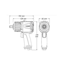 HAZET 1/2 inch (12.5 mm) Square ∙ Solid Twin Turbo Impact Wrench
