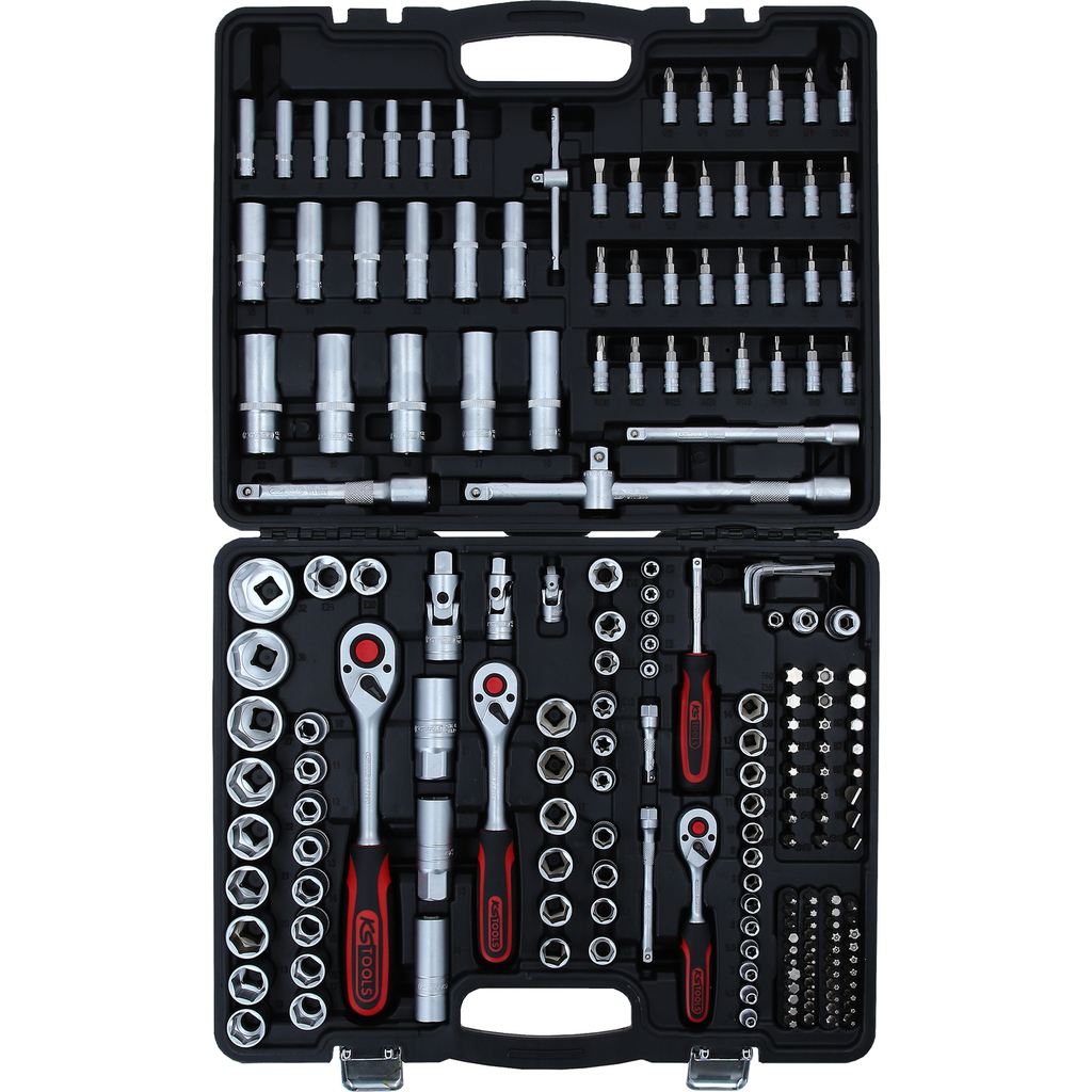 KSTools Socket Set 195 Pieces 1/4"+3/8"+1/2" Evolution Series