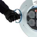 iLock Aluminium Extension Cable Reel, 4 Schuko Socket 50 Meters Cable Extension Cord