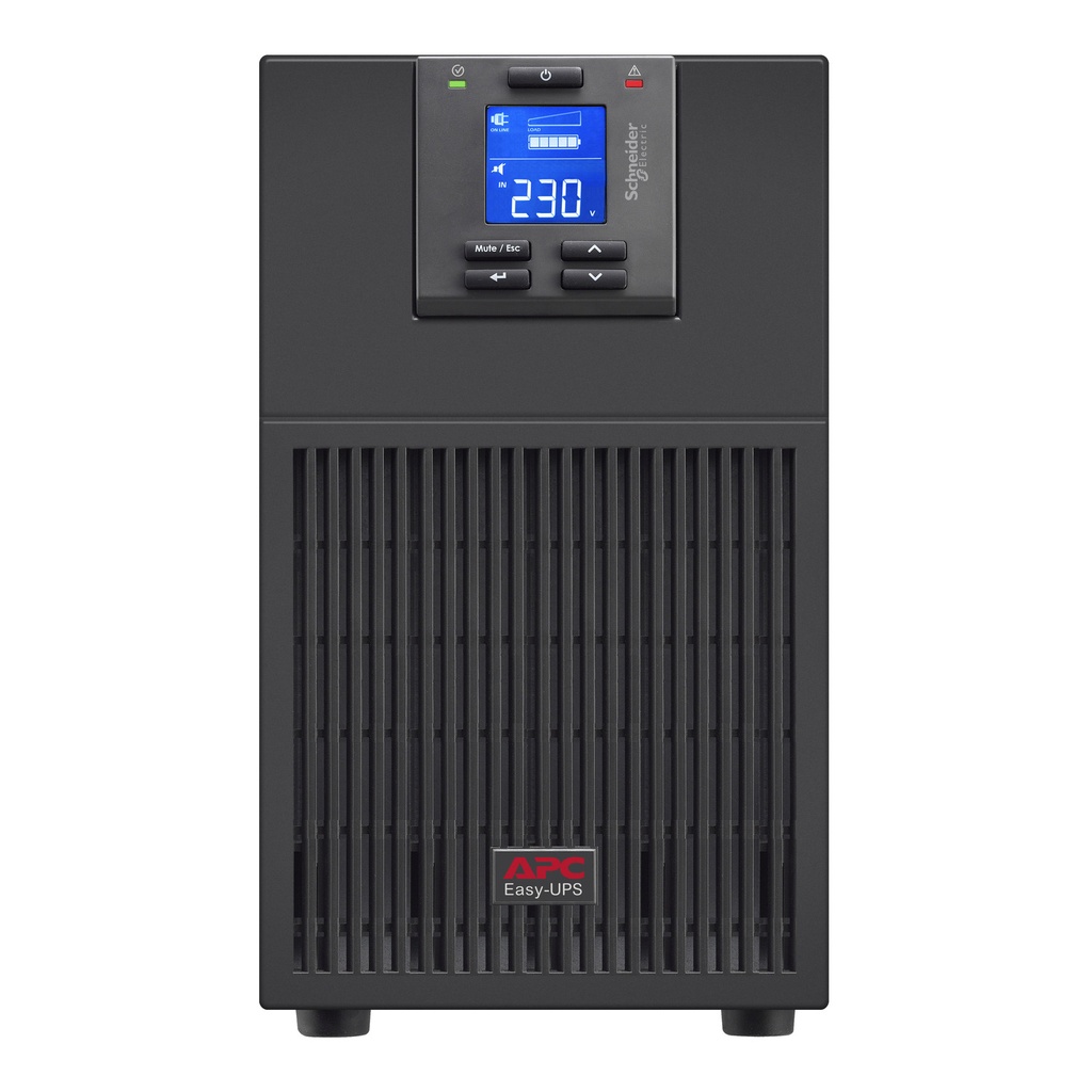 APC Easy UPS On-Line, 3kVA/2400W, Tower, 230V, 6x IEC C13 + 1x IEC C19 Outlets, Intelligent Card Slot, LCD 