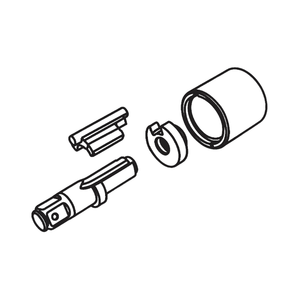 Hazet Solid Impact Wrench 1 Inch, 25 mm Square 3400 Nm Direct Hammer Striking Mechanism
