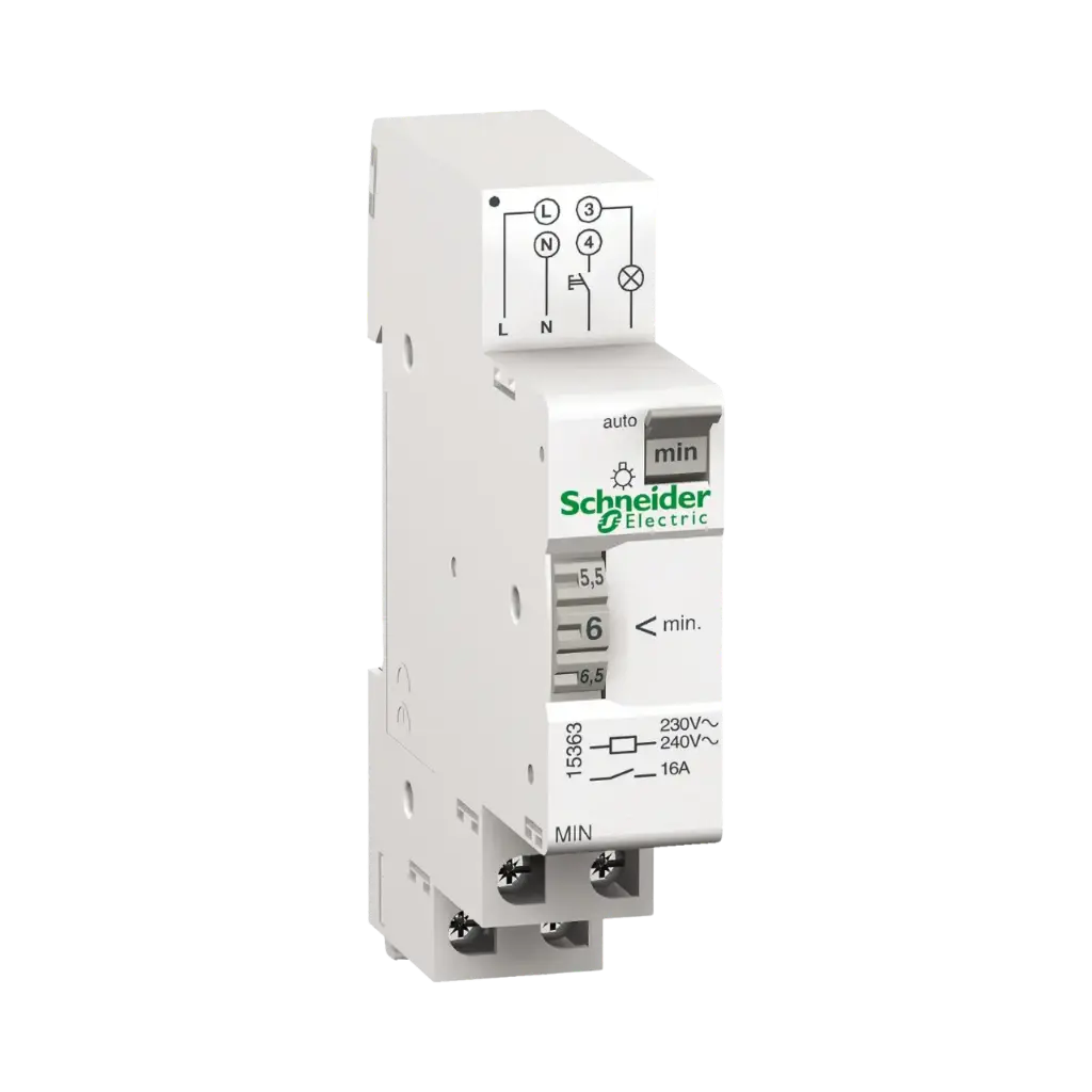 [15363] Schneider Electric Acti 9 Electromechanical Staircase Timer Adjustable From 1 to 7 Minutes