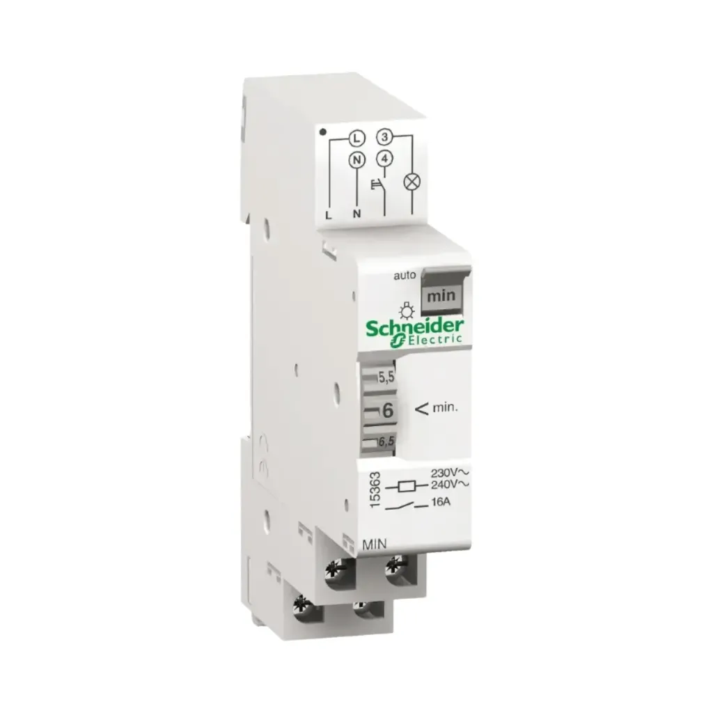 [15363] Schneider Electric Acti 9 Electromechanical Staircase Timer Adjustable From 1 to 7 Minutes