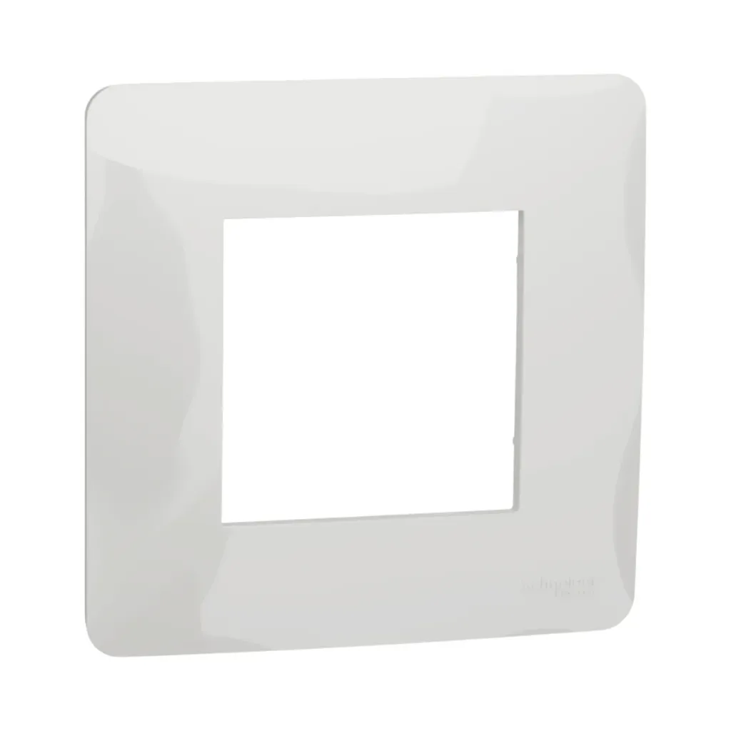 Schneider Electric Cover Frame,1 Gang, 2 Modules, White New Unica