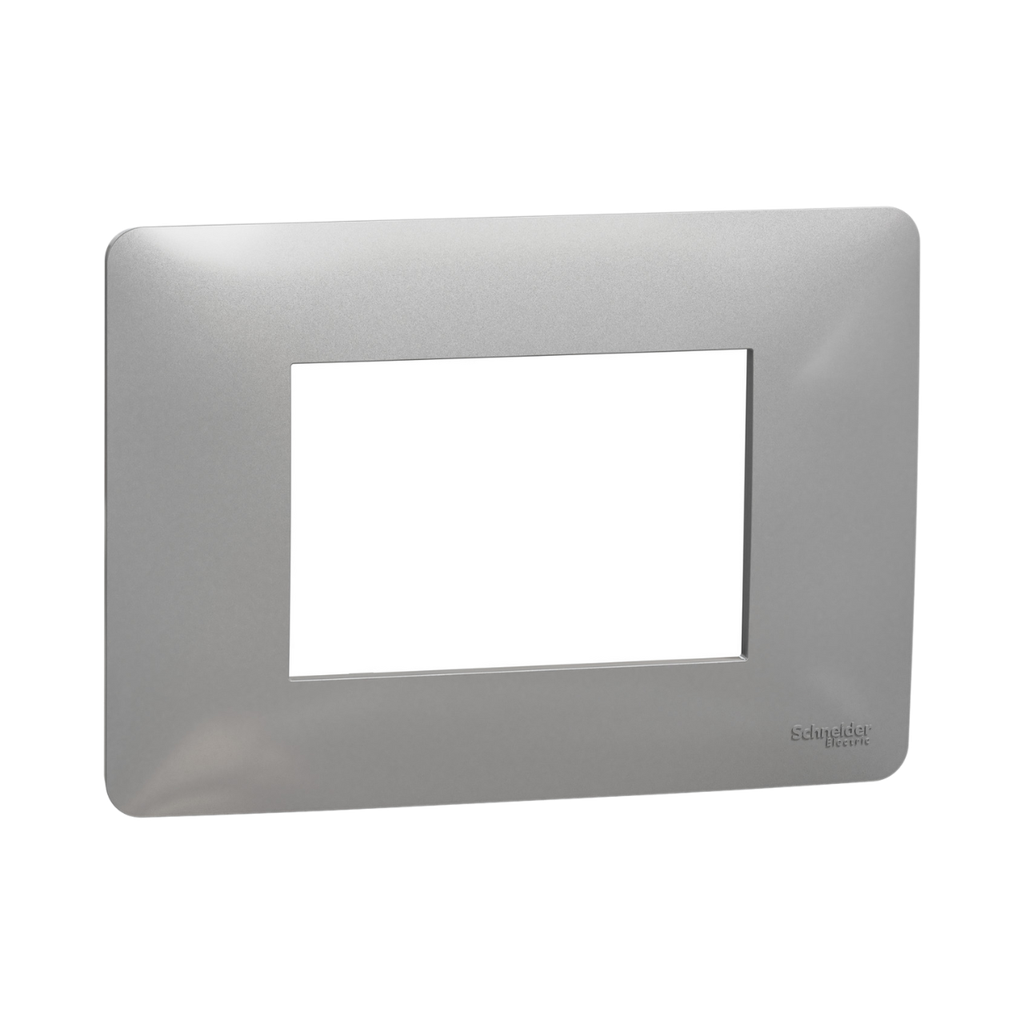 Schneider Electric Cover Frame, Unica Studio, 1 gang, Aluminum