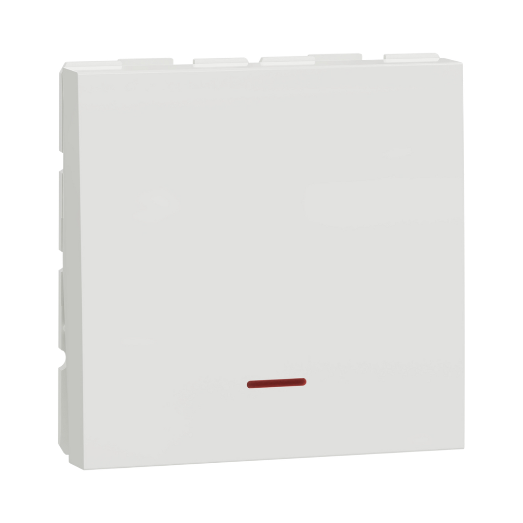 Schneider Electric Switch, Mechanism, 1-Pole 1-Way, 32A, 2 Modules, Screw Terminals, Untreated, IP4X, White New Unica