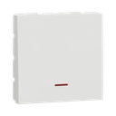 Schneider Electric Switch, Mechanism, 1-Pole 1-Way, 32A, 2 Modules, Screw Terminals, Untreated, IP4X, White New Unica