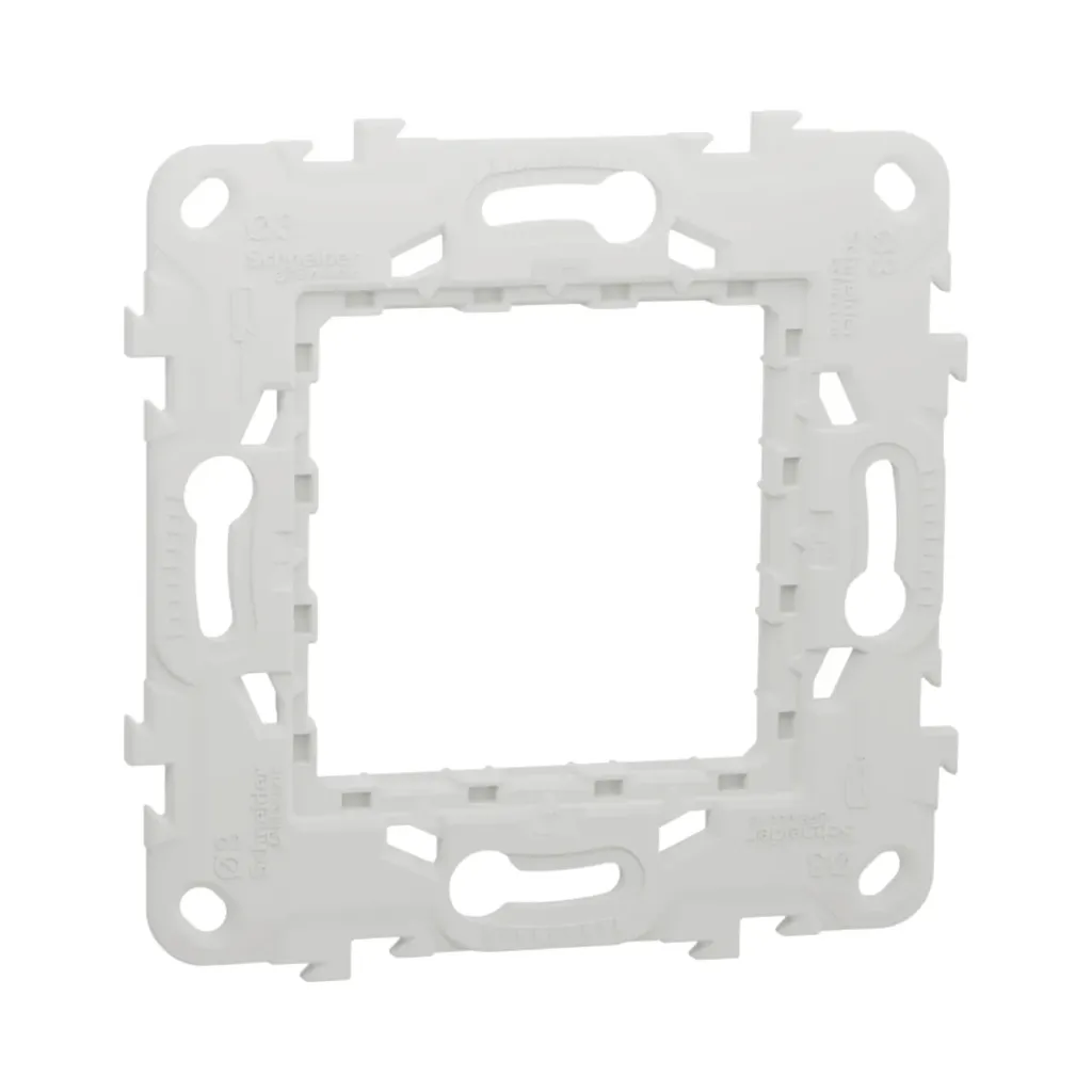 [NU7002P] Schneider Electric New Unica, Fixing Frame, Plastic, 2 Modules 1 Gang