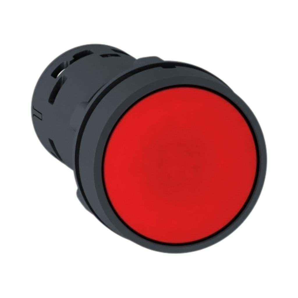 Schneider Electric Monolithic Push Button, Plastic,red, Ø22, Spring Return, Unmarked, 1 NC