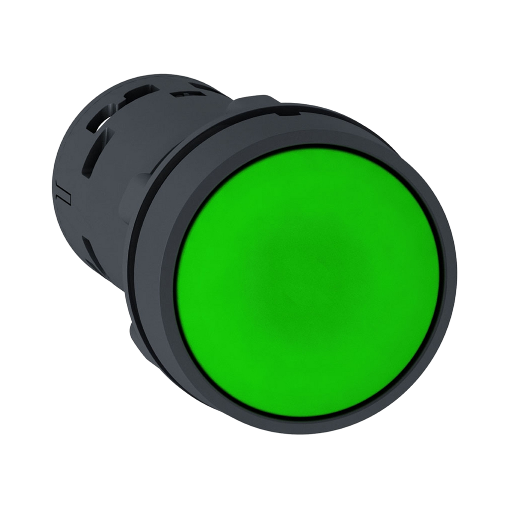 [XB7NA31] Schneider Electric Monolithic Push Button, Plastic, Green, Ø22, Spring Return, Unmarked, 1 NO