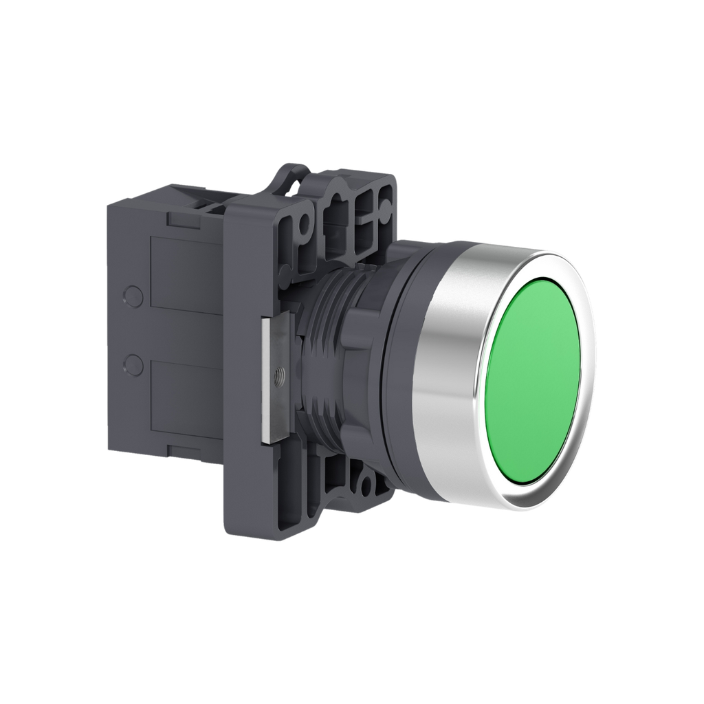 [XA2EA31] Schneider Electric Round Green Push-Button Ø 22 - Flush Spring Return - 1NO