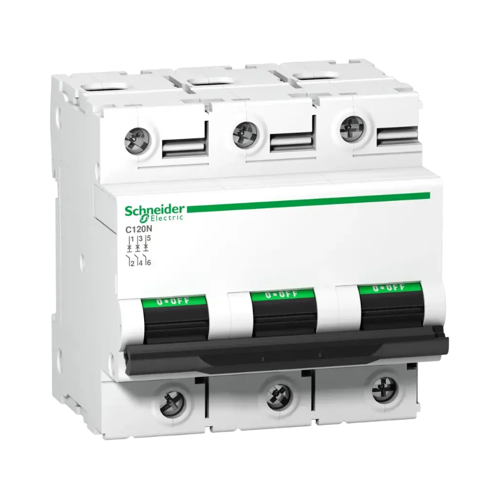 [A9N18367] Schneider Electric Miniature Circuit-Breaker, Acti9 C120N, 3P, 100 A, C Curve, 10000 A (IEC 60898-1), 10 kA (IEC 60947-2)