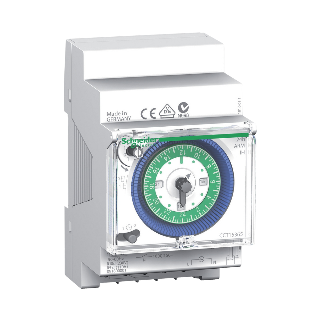 [CCT15365] Schneider Electric Acti 9 IH Mechanical Time Switch 24 h 200 h Memory