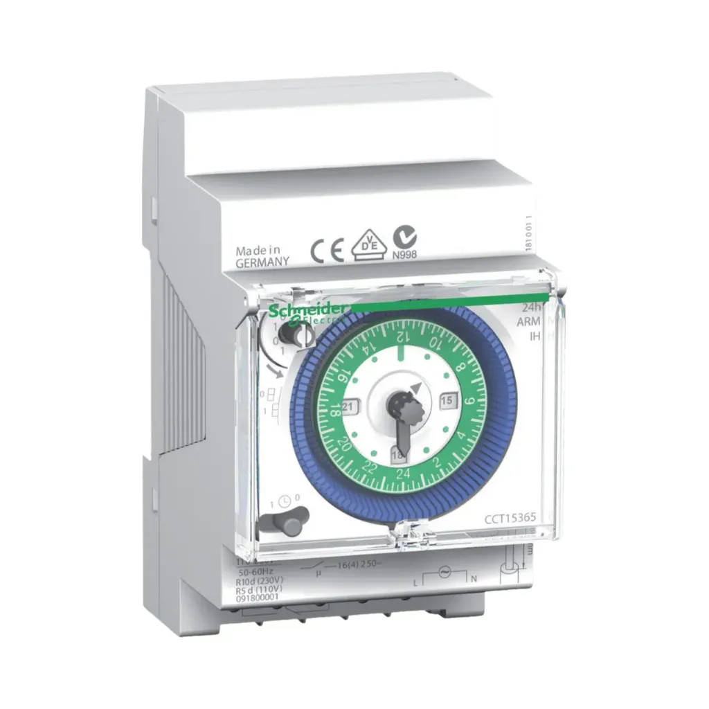 [CCT15365] Schneider Electric Acti 9 IH Mechanical Time Switch 24h 200h Memory CCT15365