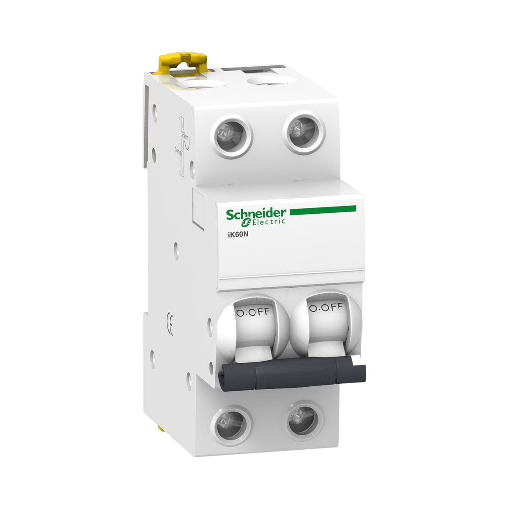 Schneider Electric Miniature Circuit-Breaker, Acti9 iK60N, 2P, 6 A, C Curve, 6000 A (IEC 60898-1)