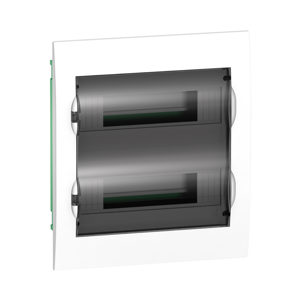 Schneider Electric Easy9 - Flush Enclosure 24 Modules Smoked Door with E/N Term.Blocks