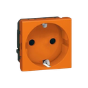 Legrand German Socket Arteor 16 A 2P+E shuttered - 2 modules - orange