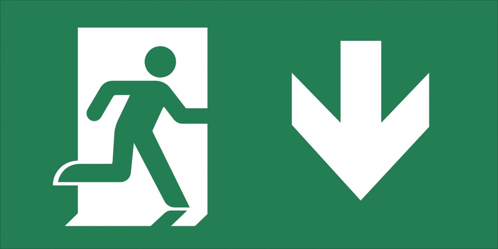 Olympia Electronics Marking Overlay Pictogram With Down Left Down Right For MLD-34D/W