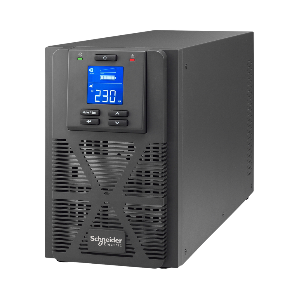 APC Easy UPS 1 Ph On-Line, 1000VA, Tower, 230V, 3x IEC C13 Outlets, Intelligent Card Slot, LCD
