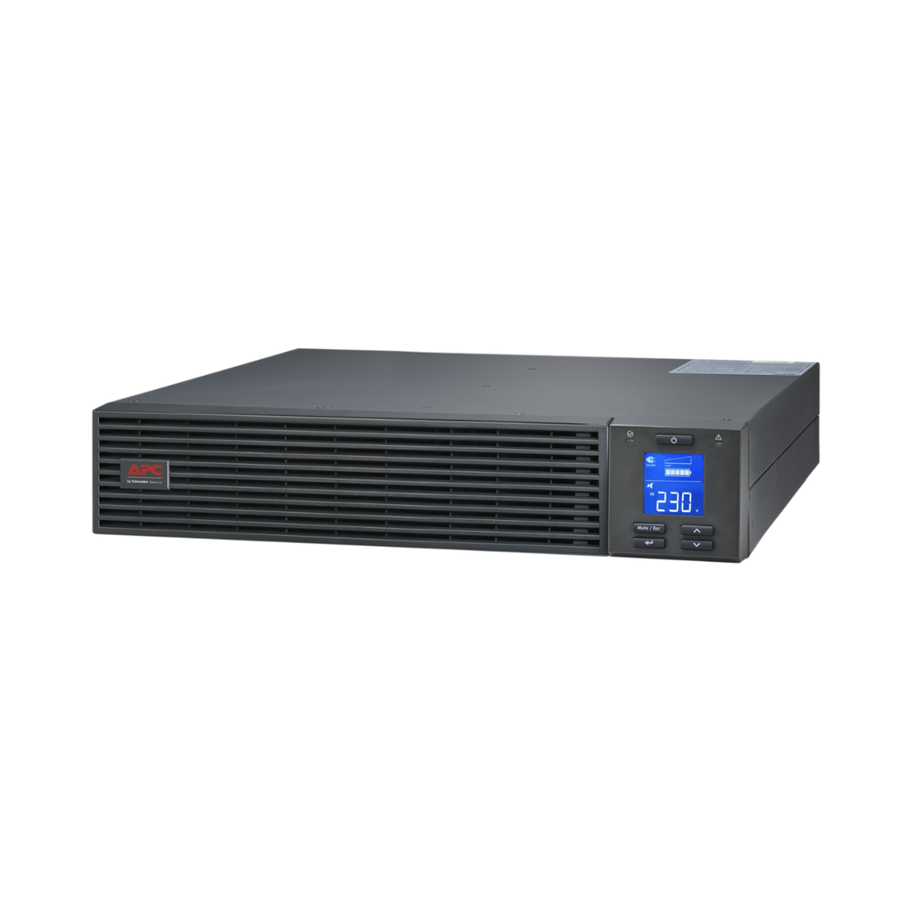 APC Easy UPS On-Line, 3kVA/2400W, Rackmount 2U, 230V, 6x IEC C13 + 1x IEC C19 outlets, Intelligent Card Slot, LCD, W/O Rail Kit