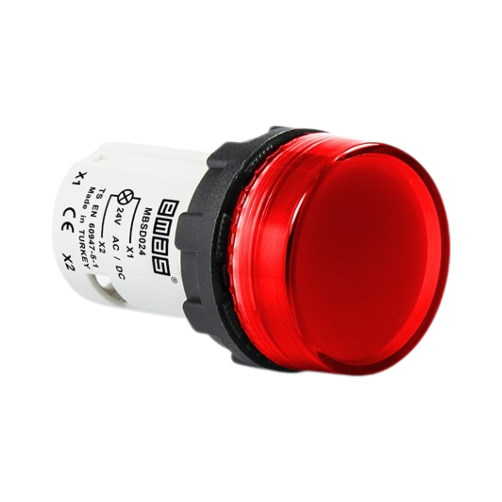 [MBSD024K] emas MB Series Plastic with LED 24V AC/DC Red 22 mm Pilot