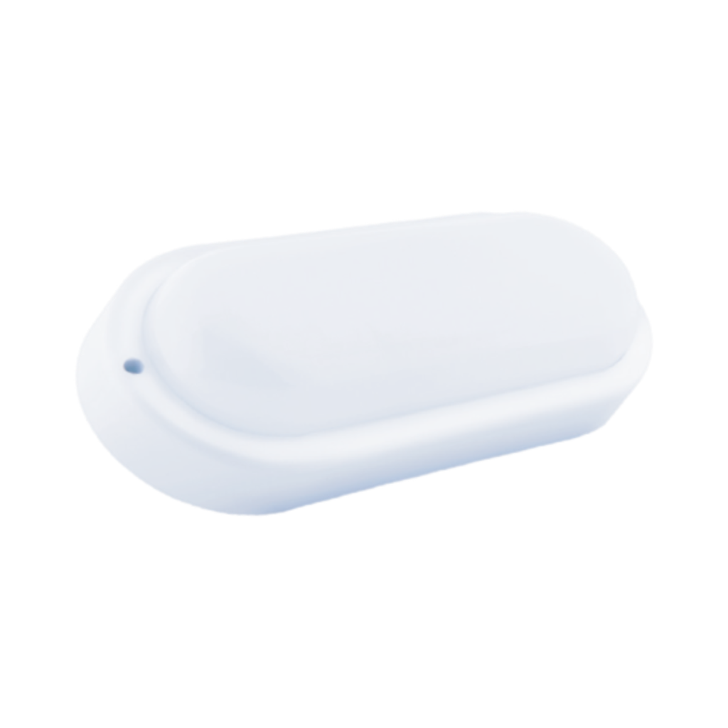 Sirage Weather Proof Oval Bulkhead Led Luminaire 12w With Light + Motion Sensor Day Light