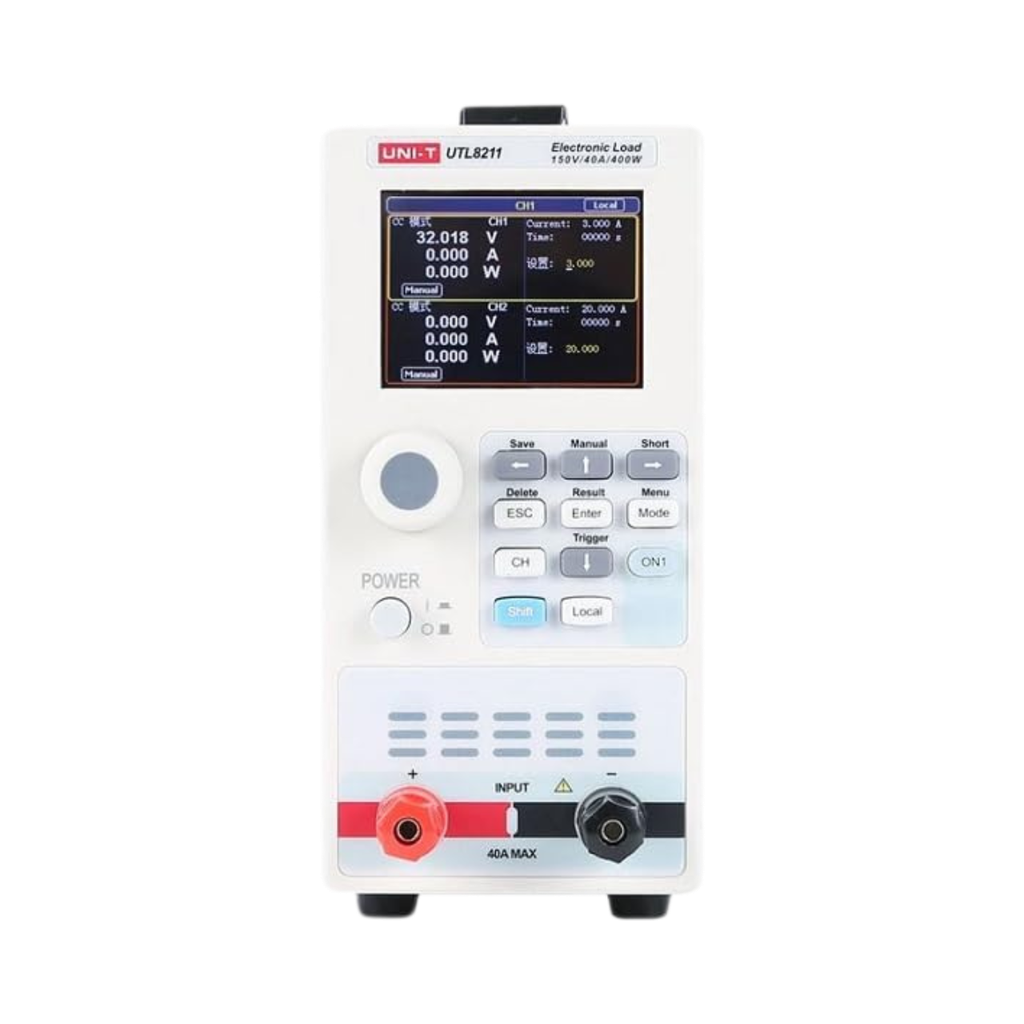 Uni-T Compact High-Precision DC Electronic Load with 400W Power Range and CC/CV/CR/CP Test modes Along With Battery Discharge Test (Single Channel)