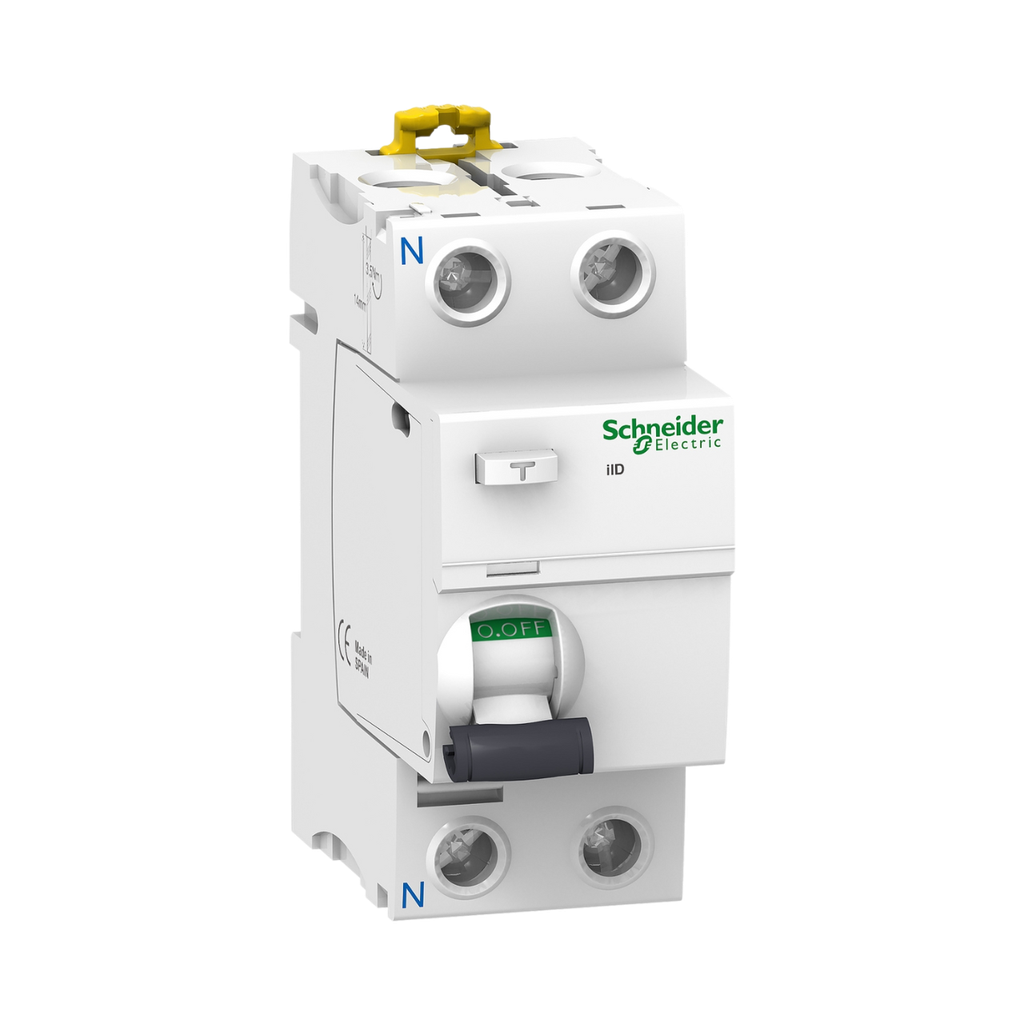 [A9R41263] Schneider Electric Residual Current Circuit Breaker (RCCB), Acti9 iID, 2P, 63A, AC type, 30mA 