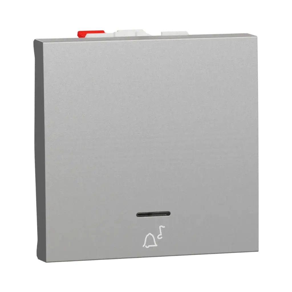 [NU320630CN] Schneider Electric Push-Button, New Unica, + NO Push-Button, 10A, 2 Modules, Screwless Terminals, Painted, IP4X, Aluminium 