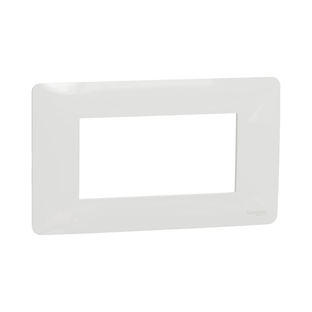 Schneider Electric Cover frame New Unica 1 Gang 4 Modules, White 