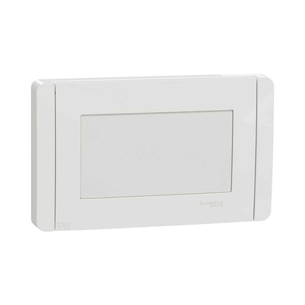 [NU055418] Schneider Electric Cover Frame New Unica 1 Gang, 4 Modules, IP55, White 