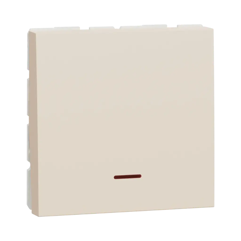 Schneider Electric Switch, New Unica, 2-Pole 1-Way, 32A, 2 Modules, With Lamp, Beige