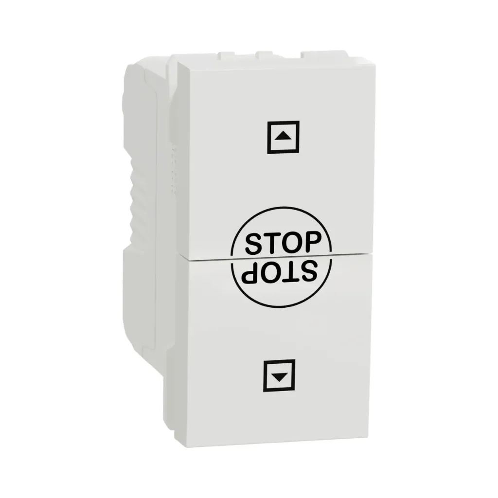 [NU310818SC] Schneider Electric Roller Blind Switch,10AX, 250V,1 Module, White New Unica