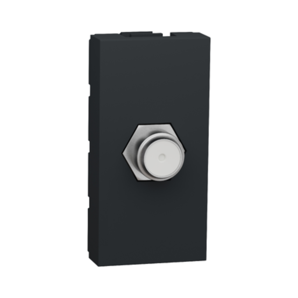 [NU346854] Schneider Electric TV socket, New Unica, mechanism, 1 module, F-Type, painted, IP2xC, anthracite 