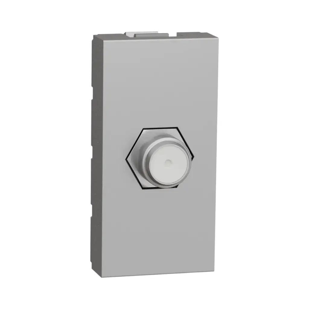 Schneider Electric TV socket, New Unica, Mechanism, 1 Module, F-Type, Painted, IP2xC, Aluminum 