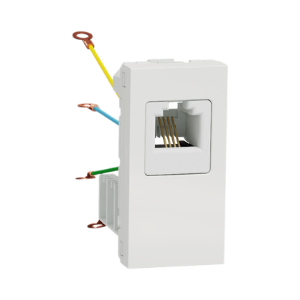 Schneider Electric Telephone Socket, New Unica, RJ12, 1 Connector, 1 Module, White 