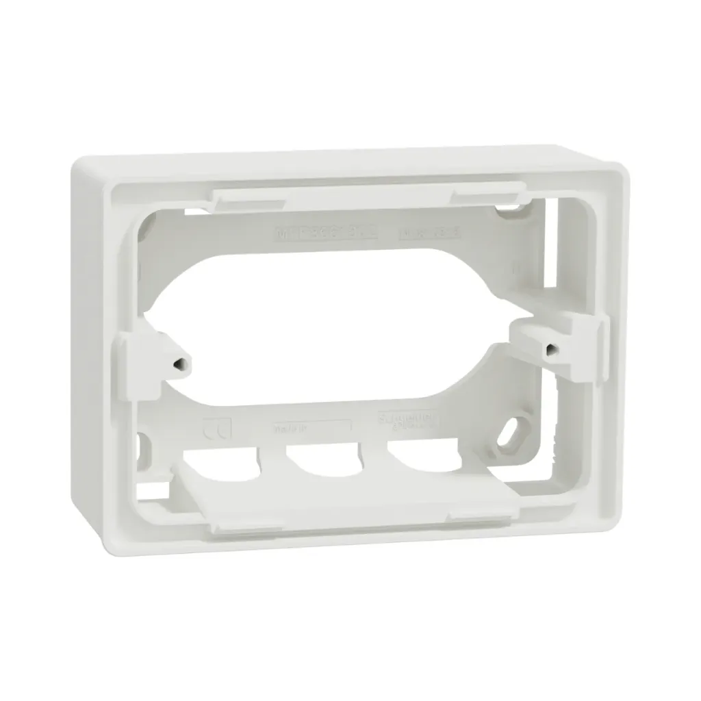 [NU810318] Schneider Electric Surface box, New Unica, 3 Modules, 4 Knock Outs Holes, White