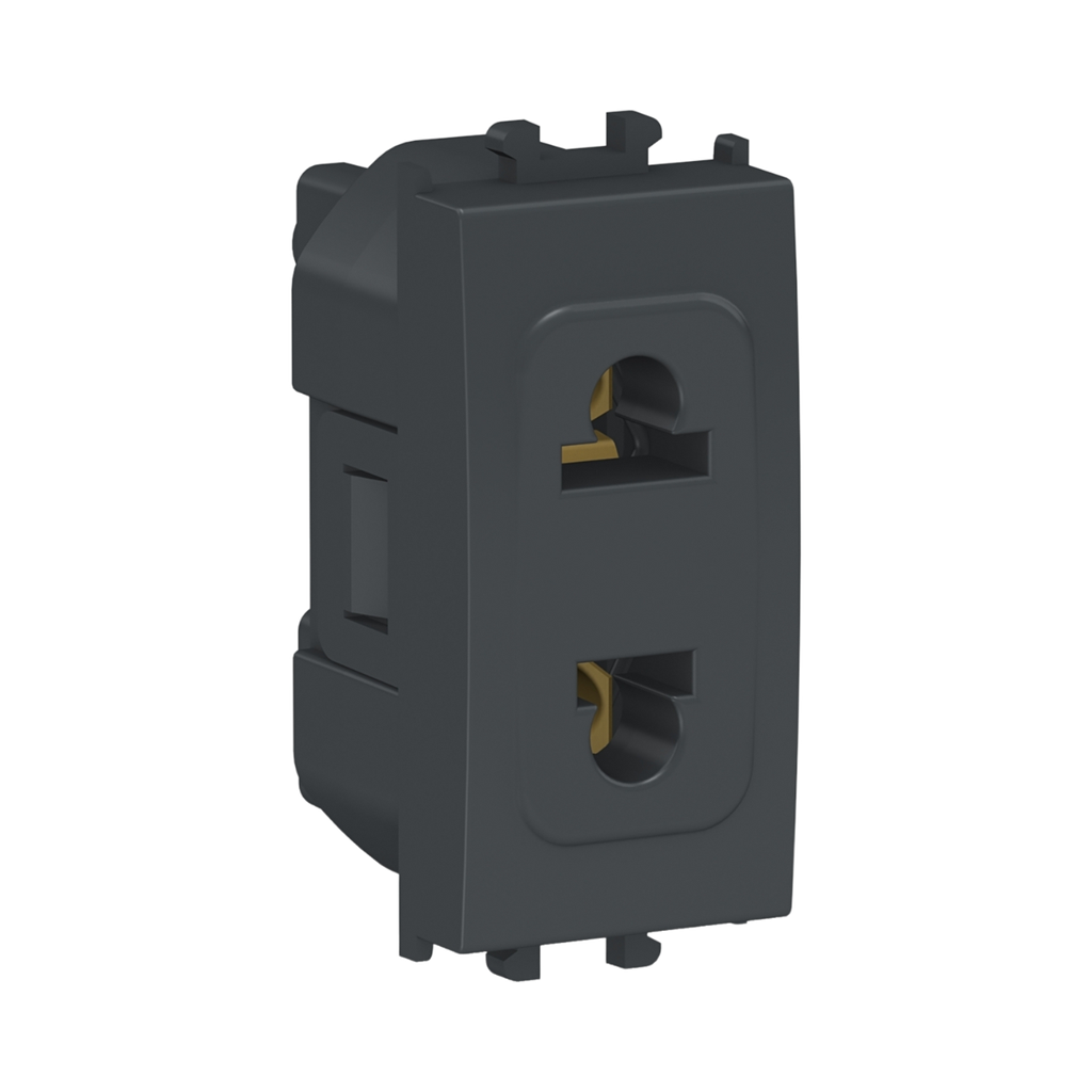 Schneider Electric Easy Styl Socket Outlet 2P 1 Module Black 