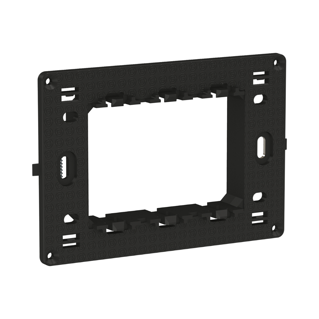 Schneider Electric Easy Styl, Modular Fixing Frame, 3 Modules Black