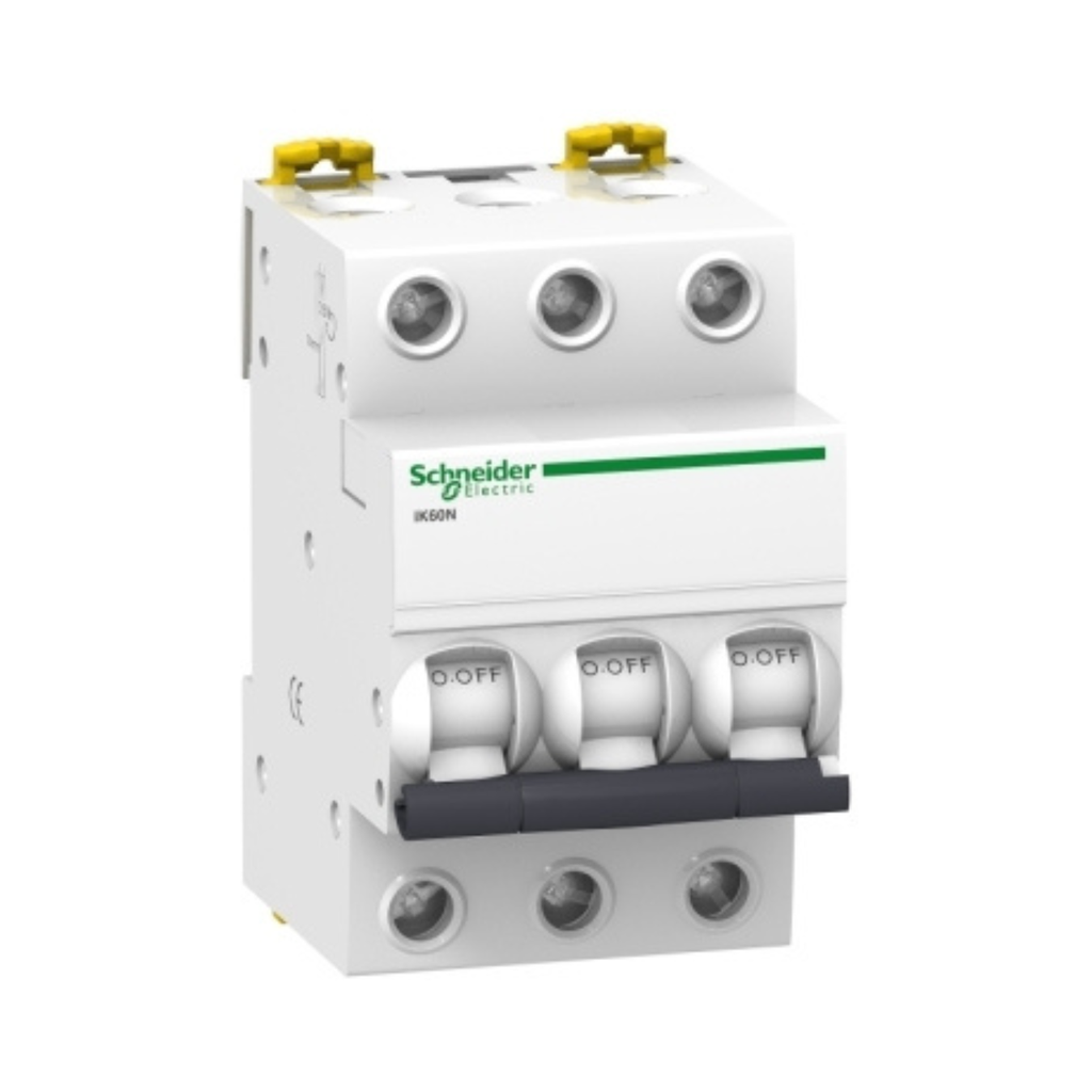 Schneider Electric Miniature circuit breaker (MCB), Acti9 iK60N, 3P, 63A, C curve, 6000A (IEC/EN 60898-1) 