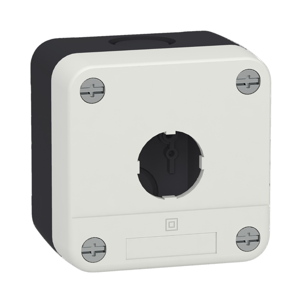 Schneider Electric Empty Control Station, Harmony XB2, Plastic, White Lid, 1 Cut Out, 22mm, IP65 