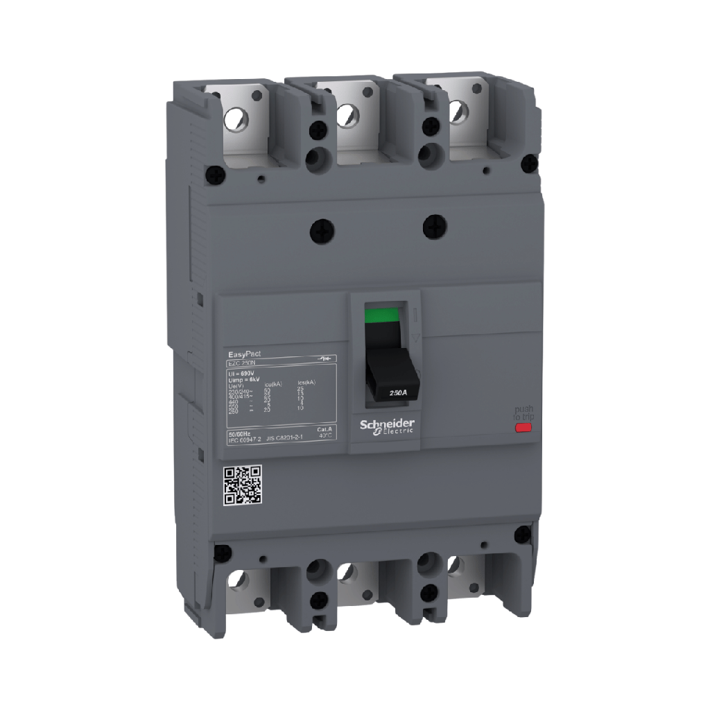 Schneider Electric Circuit Breaker, EasyPact EZC250N ,TMD, 250A ,3 Poles 3d